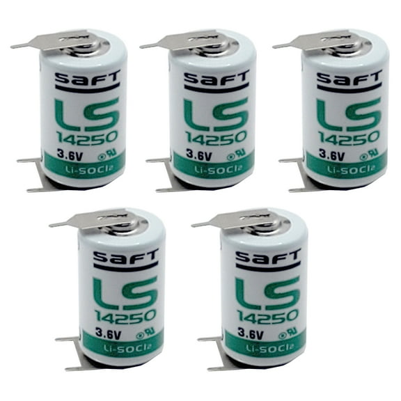 5x SAFT LS14250_3PIN Battery 1/2AA 3.6V Primary Lithium Cell