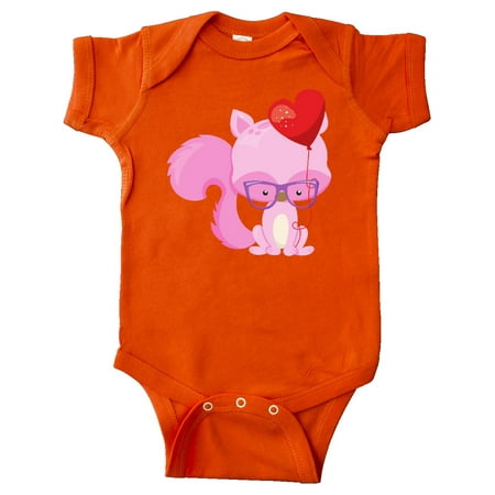 

Inktastic Valentine s Day Squirrel Squirrel With Balloon Gift Baby Boy or Baby Girl Bodysuit