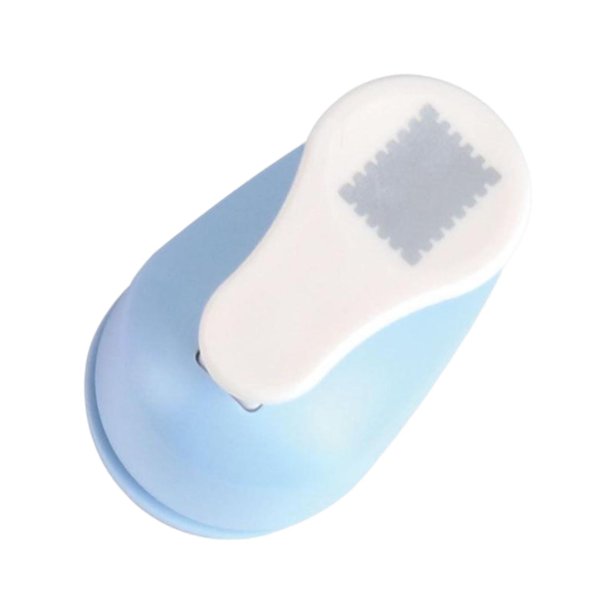 Perforadora de papel con sellos para niños y adultos para manualidades, tarjetas de boda y papelería. azul