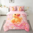 thumbnail image 2 of jejeloiu Rustic Duck 7-Piece Bedding Comforter Set,Cartoon Animal King Bedding Sets,Pink Yellow Bed Sheets For Girls Teens,Ultra Soft Home Decor Reversible, 2 of 8