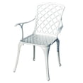 thumbnail image 3 of 5 Pcs White Bistro Set Dining Patio Furniture Cast Aluminium, 3 of 6