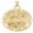 Yellow Gold, variant on Saint Francis Caracciolo Round Religious Medal - 3/4 Inch Size of a Nickel -Sterling Silver