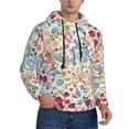 thumbnail image 2 of Goofa Trendy Floral Design for Men's Hooded Sweatshirt - Lightweight Pullover Hoodie with Kangaroo Pocket, Perfect for Everyday Wear-4X-Large, 2 of 7