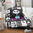 thumbnail image 1 of Manta de calavera de terror Jack, mantas de lana suave para dormitorio, sofá, regalo, manta de Tv, manta de pesadilla antes de Navidad, 1 of 4