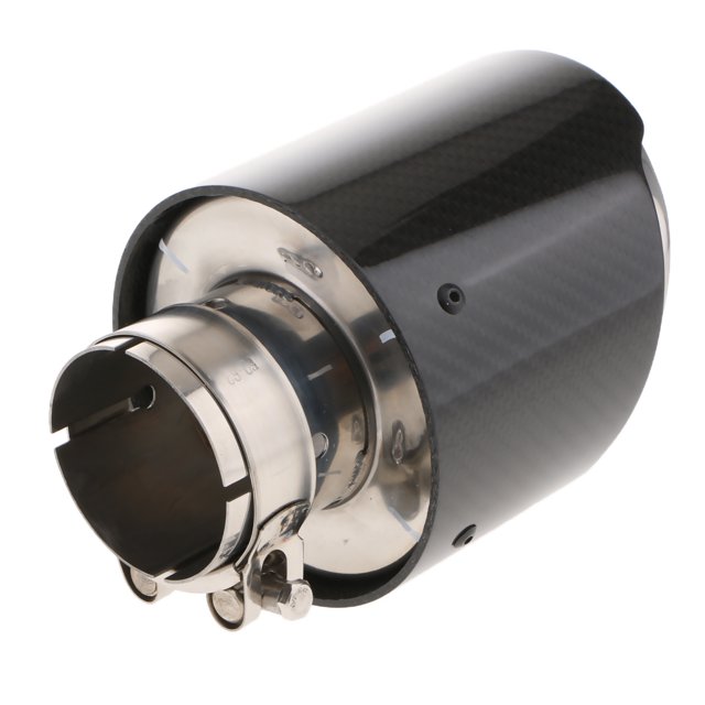 Punta del Silenciador de Fibra de Carbono Brillante Zulema 63 Mm a 114 Mm Silenciador de la cola del escape del automóvil