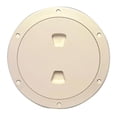 thumbnail image 1 of Beckson Marine DP60-N Smooth Center Screw - Out Deck Plate- Beige, 1 of 2