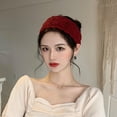 thumbnail image 6 of CoCozhu Japanese Retro Hollowed Out Handmade Crochet Bouquet Headband, Casual And Versatile, Wide Edged Lace Headband For Women's Instagram Headband, 6 of 7