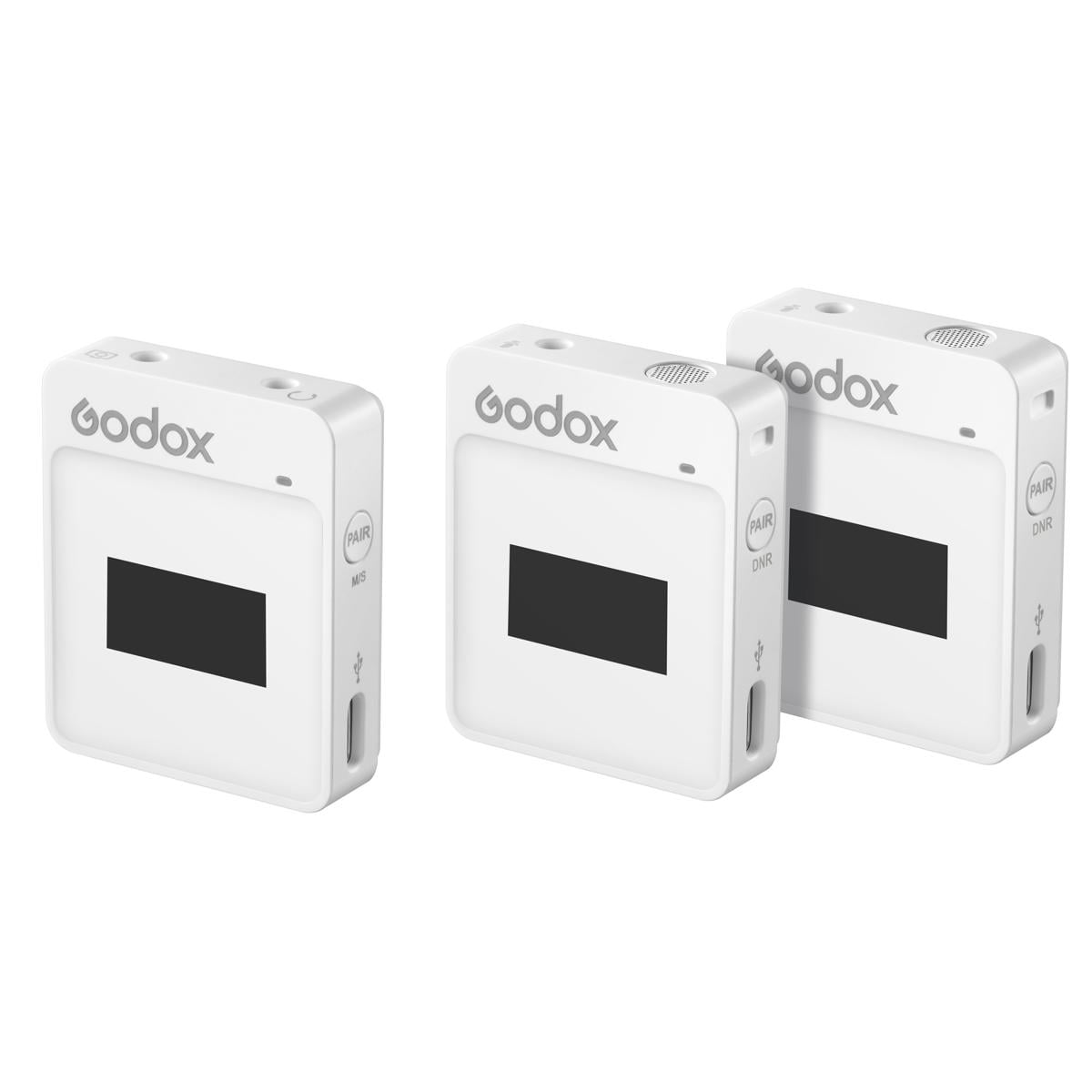 Godox MoveLink II M2 2.4GHz Wireless Microphone System, White