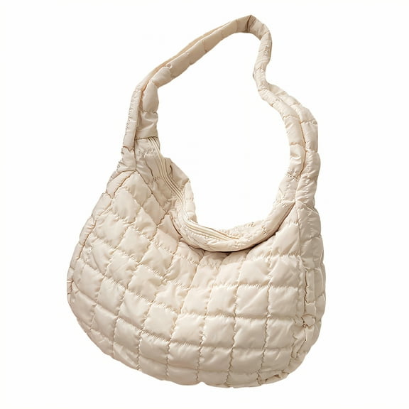 GASTROPOD Puffy Tote Bag,Spacious Puffer Purse,Ergonomic Puffy Bag,White