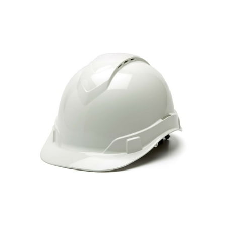 Ridgeline Vented Cap Style 4 Pt Ratchet Suspension Hard Hat  White