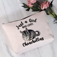 thumbnail image 2 of Chinchillas Makeup Bag Chinchillas Lover Gift Just A Girl Who Loves Her Chinchillas Cosmetic Travel Storage Bag, 2 of 5