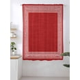 thumbnail image 2 of Sheer Curtains 72 Inches Long, Red Retro Greek Key Semi Sheer Curtains Light Filtering Window Treatment, Geometric Greece Ancient Rustic Privacy Voile Drapes for Living Room Bedroom 52x72 Inch, 2 of 7