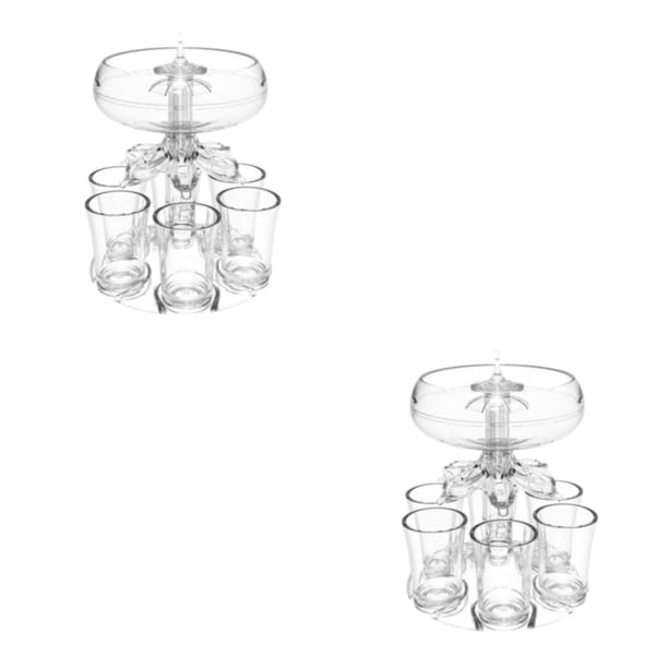 Moyic Moderno dispensador de vino con 6 vasos de chupito para fiestas divertidas y bares en el hogar Type1 NO1