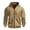 Khaki, variant on Men's Loose Fit Lined Hooded Pullover Winter Warm Soft Fabric Comfortable Casual Streetwear Sweatshirt Men's Fuzzy Sherpa Hoodie Heavyweight Jacket Zip Up Hooded Coat