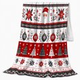 thumbnail image 2 of Ugly Sweater Christmas Pattern, Festive Holiday Scene, Warm Flannel Blanket for Living Room and Reading Nook with Detailed Artwork, Art Lovers Christmas Gift, Festive Home Decor, 2 of 9