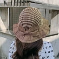thumbnail image 6 of CoCopeanut Fashion Women Bow Big Brim Hat Protection Visors Bucket Hat Sunscreen Fisherman Hats Outdoors Fishing Cap Ponytail Sun Hat, 6 of 6