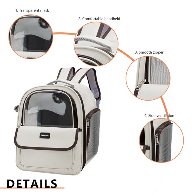 Gato Perro Mochila Transpirable Pet Outing Bag Pet Cat Carrying Front Bag (Negro) Ndcxsfigh Libre de BPA
