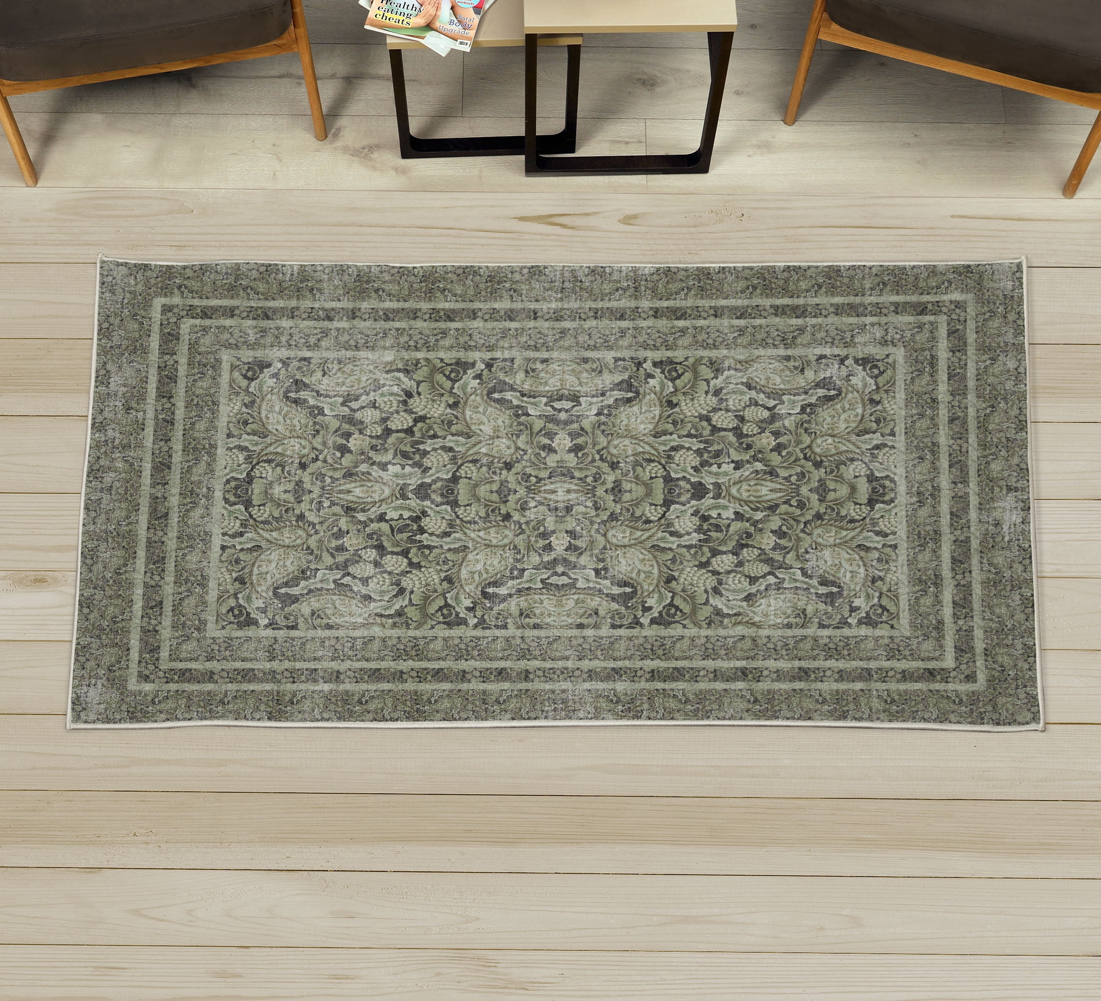Oes Rug Eastern Decorative Rug, Oriental Culture Pattern of Paisley Bloom ...