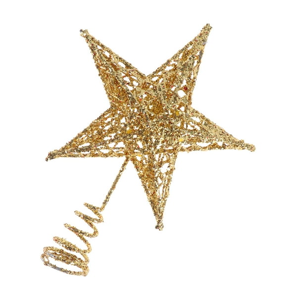 ELAYARD Glittering Golden Star Tree Topper Holiday Decoration for Small Tabletop Christmas Trees