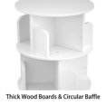 thumbnail image 2 of Intexca 360° Rotating Bookshelf, 2-Tier Organizer for Home, Office, Room and Adult (White), 2 of 9