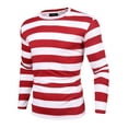 thumbnail image 2 of Purcoar Fashion Men's Casual Striped T-Shirt, 2 of 5