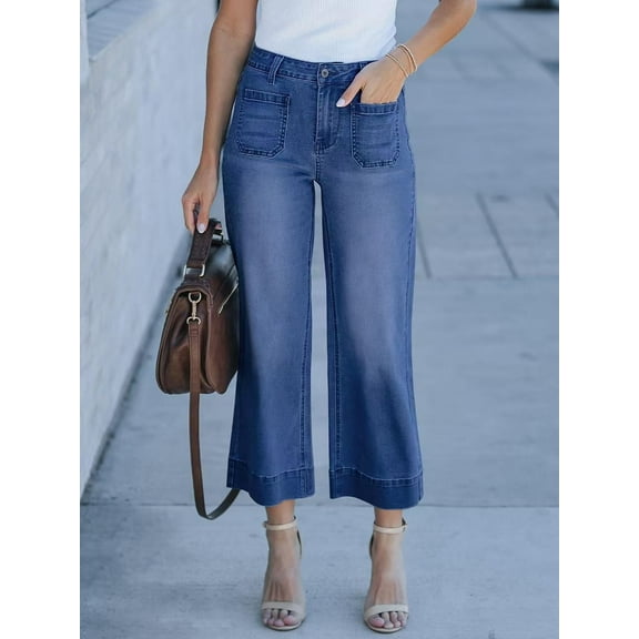 2025 Essential Women's Straight Leg Jeans - Comfort Stretch Ankle Length Denim Pants (S-XXL)