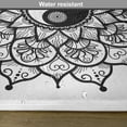thumbnail image 6 of Ambesonne Peace Place Mats Set of 4, Retro Floral Art, Standard Size, Black White, 6 of 6