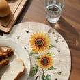 thumbnail image 4 of Round Placemats Farmhouse Sunflower Flower 15 inch Set of 6 Table Mats for Dining Table Vintage Heat Resistant Non-Slip Kitchen & Home Decorative Place Mat Set, 4 of 8