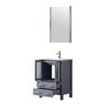 thumbnail image 4 of Volez 24 in W Dark Grey Bath Vanity, White Ceramic Top, Faucet Set, and 22 in Mirror, 4 of 8