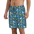 thumbnail image 2 of Naloa Dinosaur on the Beach Vacation Men's Beach Shorts, Surfing shorts, Swim trunks, Quick Dry Swim Trunks for Surfing Beach Fun - 3X-Large, 2 of 9