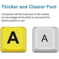 thumbnail image 4 of Large Print Computer Keyboard, Wired Usb High Contrast Keyboard With Oversized Print Letters For Visually Impaired Low Vision Individuals (rui2024), 4 of 5