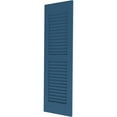 thumbnail image 3 of 12"W x 61"H Americraft Two Equal Louver Exterior Real Wood Shutters (Per Pair), Sojourn Blue, 3 of 10