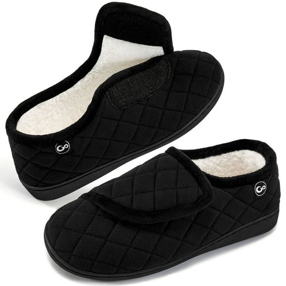 Ablanczoom Slippers for Women Shoes:Comfy Soft Fuzzy Faux Fur Winter House Shoes No-slip Memory Foam Houses Slippers Indoors Outdoors