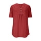 thumbnail image 5 of Tops de Manga Corta para las Mujeres Loose Fit V Cuello Botón Blusa Casual Ligero Verano, 5 of 9
