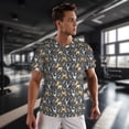 thumbnail image 3 of Wukai Bulldog Print Print Men's Short-Sleeved Mesh T-Shirt,Quick-Dry Short Sleeve Workout T-Shirt-X-Small, 3 of 8