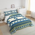 thumbnail image 3 of Manfei Green Blue White Bedding Comforter Set,Vintage Aztec Print Twin Comforter Sets,Boho bohemian Pattern Bedding Set For Girls Kids,Super Cozy Room Decor Reversible,2 Pieces, 3 of 8