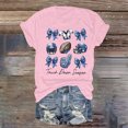 thumbnail image 2 of TSADFHJI Hauts Mignons pour Femmes Automne T-Shirt Décontracté Imprimé Rugby Col Rond / Coupe Ample Manches Courtes m, 2 of 3