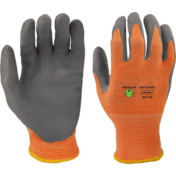 High Vis HPPE A4 Utility Gloves with Polyurethane Palm Coating (Small)