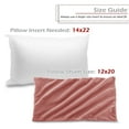 thumbnail image 3 of Nestl Velvet Throw Pillow Covers Solid Rectangle Soft Decorative Pillow Cover for Sofa, 12" x 20", Misty Rose, Pack of 2, 3 of 8