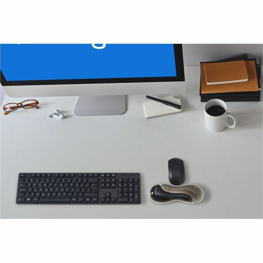 Kensington Slim Duo Gel Mouse/Trackball Wrist Rest - Gray - 0.87" Height - Gray - Gel - Mouse - 1