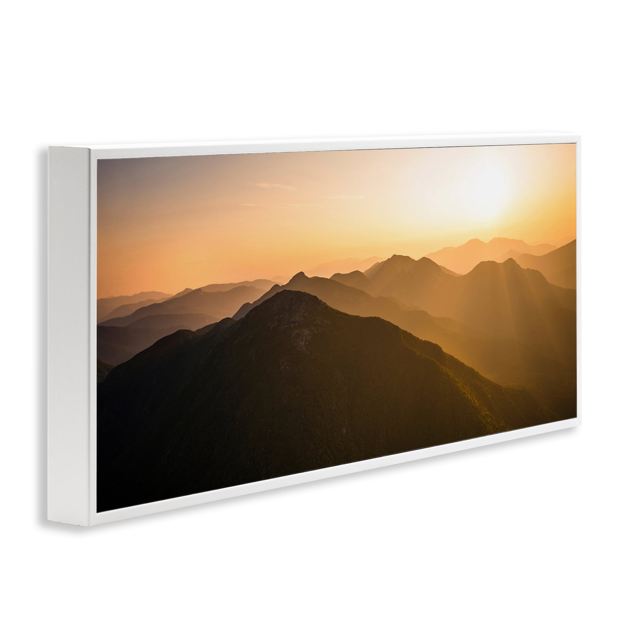Stupell Industries Sunrise Over The Adirondacks White Framed Giclee Art, design by Jonathan Zaharek
