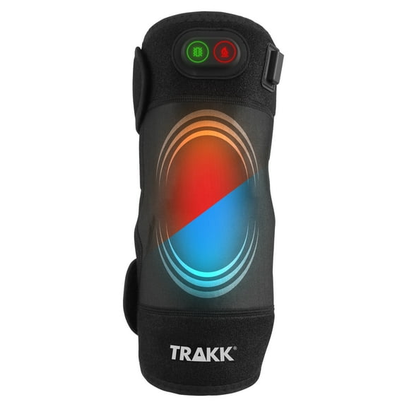 TRAKK Hot & Cold Knee Multi-Purpose Brace Massager with Soothing Heat, Cold Pack, and Vibration Massage Modes