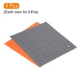 thumbnail image 3 of Uxcell 4pcs Hot Pad Heat Resistant Silicone Mat Trivet Mat Pot Holder Hot Pot Table Coaster-Orange/Dark Grey, 3 of 5