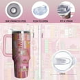 thumbnail image 2 of 40oz Book Tumbler with Handle and Straw - Insulated Stainless Steel Travel Mug, Gift for Book Lovers, Readers, Librarians & Bookworms, Vacuum Insulated Coffee & Water Bottle with Lid, 2 of 6