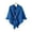 Blue, variant on Autumn Winter Knitting Shawl with Tassel Decoration Solid Color Triangle Scarf with Buttons Thickened Warm Knit Wrap