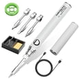 thumbnail image 1 of Kit de soldador inalámbrico, soldador inalámbrico recargable por USB, soldador con 3 ajustes de temperatura, color blanco, 1 of 7