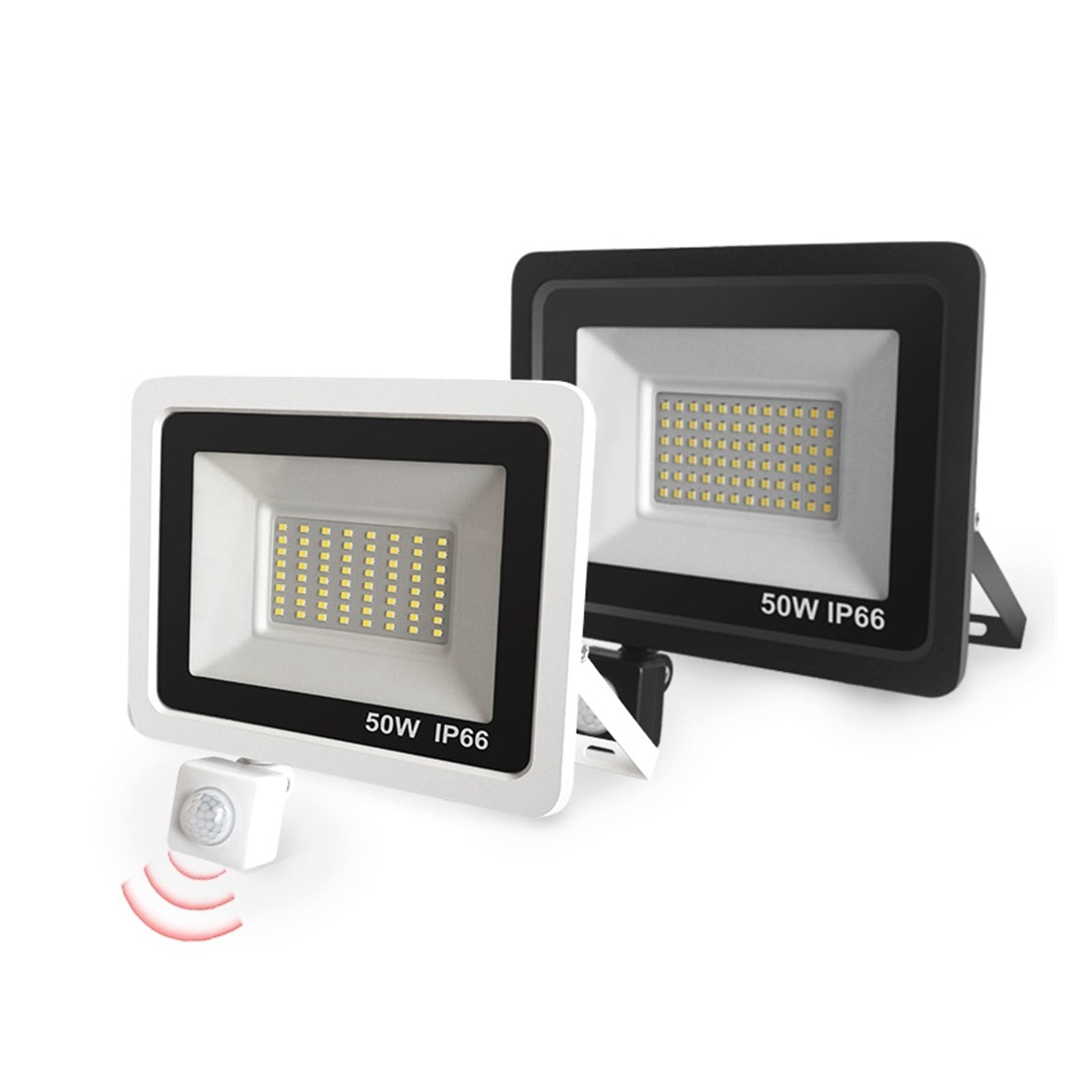 LED Floodlight RIP Motion Sensor IP66 Outdoor Waterproof 50W 100W Garden Landscape Spotlight Wall Light - Wide Angle Beam