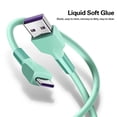 thumbnail image 4 of Charging Cords for Android S9 Color Changer Single Color Charging 3ft Phone Chargers for Android C Old Phone Chargers for Android 1m Silicone Data Mobile Phone Color Fast Charging, 4 of 9