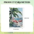 thumbnail image 6 of ONETECH Flamingos Palm Trees Beach Microfiber Premium Golf Towel 24x16in 1PC, 6 of 7