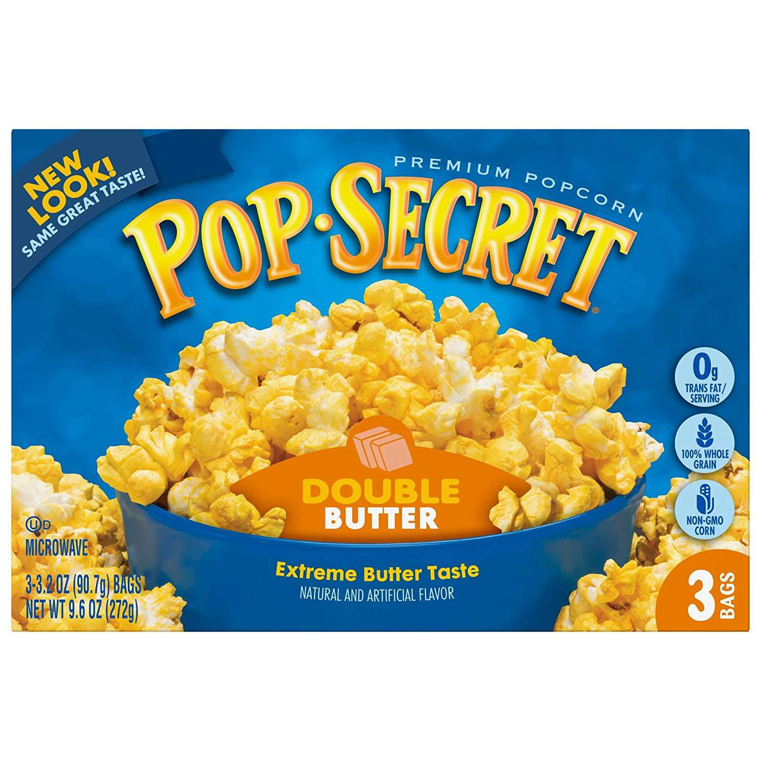 Pop Secret Microwave Popcorn, Double Butter, 3.2 Oz, 3 Ct - Walmart.com